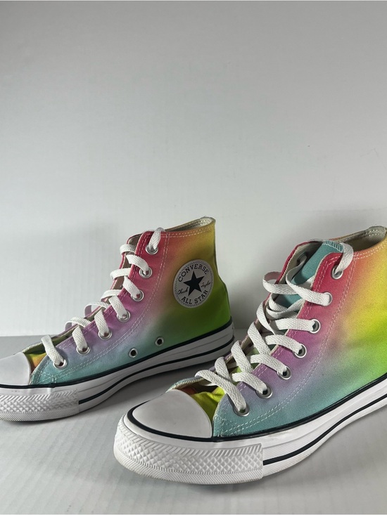 Converse Shoes - Converse High Top Sneakers - Rainbow Pastel (Pink, Yellow, Green, Blue)